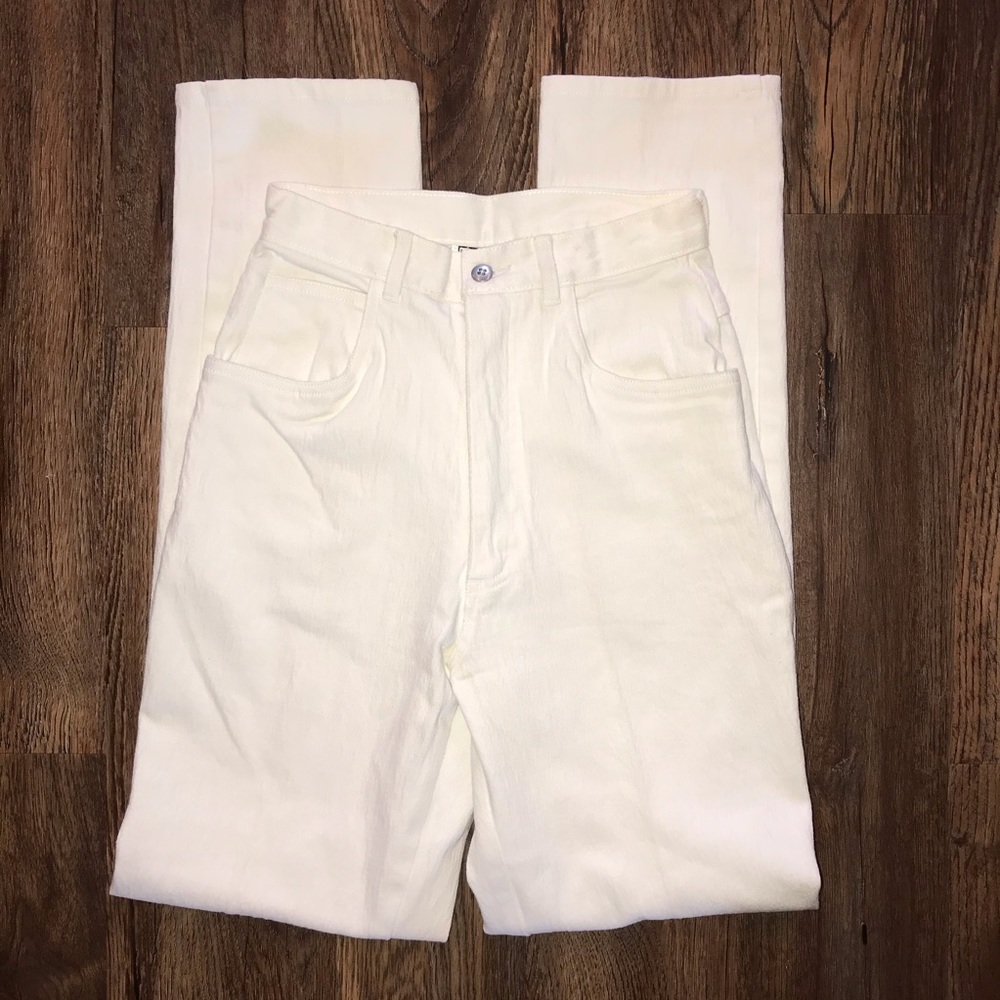 Irene Allison High Waisted white jeans size 4